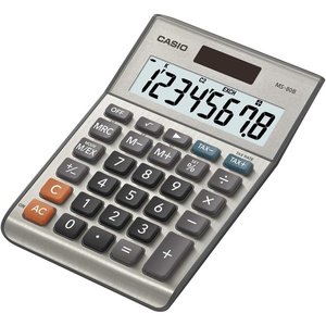 Casio MS-80B Calculator – Desktop Calculator with Tax & Currency Tools | General Purpose | Large Display | Ideal for Home, Office & Everyday Math(Brush Nickel)