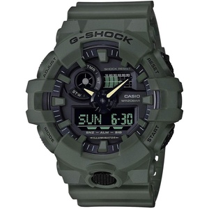 Casio Men’s 700UC Series G-Shock Quartz 200M WR Shock Resistant Resin Strap and Case(Olive Green)