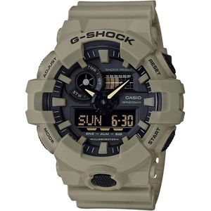 Casio Men’s 700UC Series G-Shock Quartz 200M WR Shock Resistant Resin Strap and Case(Tan)