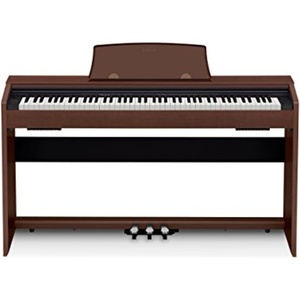 Casio Privia PX-770 – 88-Key Weighted Console Digital Piano | Tri-Sensor II Scaled Hammer Action Keys | AiR Sound Source, 19 Tones, Concert Play, 16W Stereo Speakers, USB-MIDI | Elegant Brown Cabinet(Brown)
