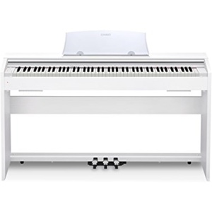 Casio Privia PX-770 – 88-Key Weighted Console Digital Piano | Tri-Sensor II Scaled Hammer Action Keys | AiR Sound Source, 19 Tones, Concert Play, 16W Stereo Speakers, USB-MIDI | Elegant Brown Cabinet(White)