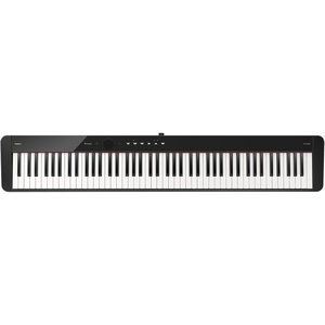 Casio Privia PX-S5000 Portable Digital Piano with 88 Hybrid Weighted Keys, 23 Tones, Touch Sensor Controls, Sustain Pedal, Bluetooth, USB, AC Adapter, 16W Speakers, Gloss Black Finish (PX-S5000BK)