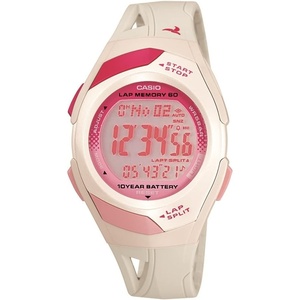 Casio STR300 Series | Classic Dive Style | 50M WR | 1/100 SEC Stop Watch with 60 Lap Memory | Countdown Timer | Multi Alarm | Dual Time | LED Light | Auto Calendar | 10 Year Battery(White)