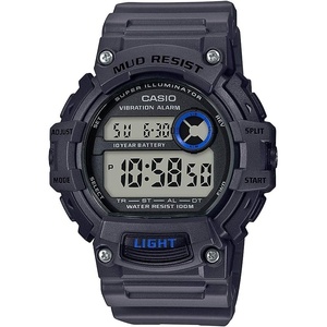 Casio TRT110H Series | Digital Watch | 100M WR | 1/100 SEC Stop Watch | LED Light | Mud Resistant | Low Temp Resistant | Auto Calendar | Dual Time | Vibration/Daily Alarm | 10 Year Battery(Black)