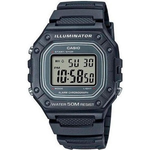 Casio W218H Series | Men’s Digital Watch | 50M WR | 1/100 Second Stopwatch | 100 SEC Chronograph | LED Backlight | Countdown Timer | Daily Alarm | Hourly Time Signal | 7 Year Battery(Gray)