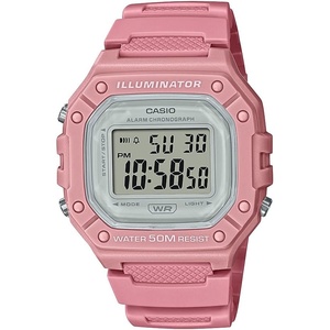 Casio W218H Series | Men’s Digital Watch | 50M WR | 1/100 Second Stopwatch | 100 SEC Chronograph | LED Backlight | Countdown Timer | Daily Alarm | Hourly Time Signal | 7 Year Battery(Pink)