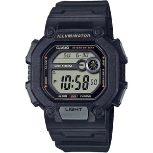 Casio W737HX Series | Men’s Digital Watch | Black/XL Strap | 1/100 SEC Stopwatch | Countdown Timer | Super Illuminator LED Light | 100M WR | Daily Alarm | Auto Calendar | Dual Time | 10 Yr Battery(Black)