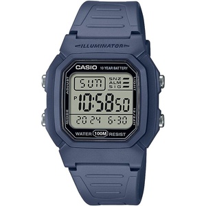 Casio W800HG Series | Men’s Digital Watch | 100 Meter Water Resistance | Multi Function Alarm | 100 SEC Stopwatch | Auto Calendar | Countdown Timer | LED Light | Dual Time| 10 Year Battery(Blue)