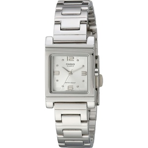 Casio Women’s LTP1237D-7A Silver-Tone Shell White Dial Watch
